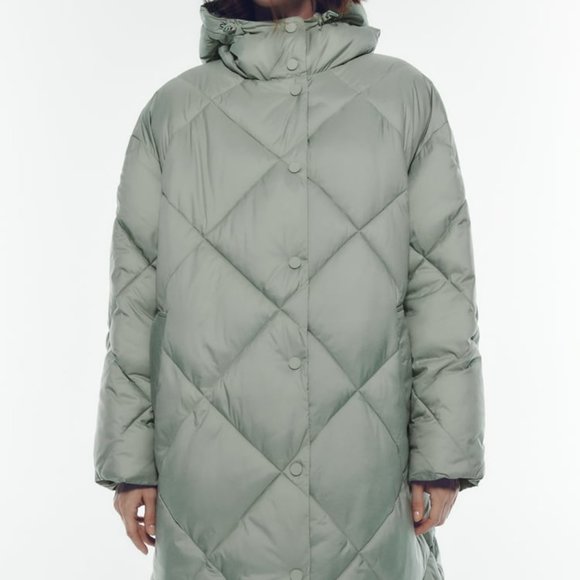 ZARA LONGLINE QUILTED JACKET - Picture 10 of 11